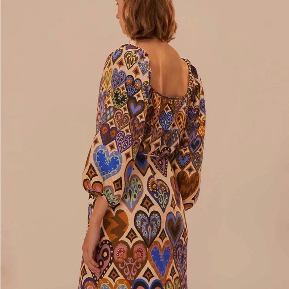 FARM Rio Colorful Heart Pattern Mini Dress - Picture 2 of 6